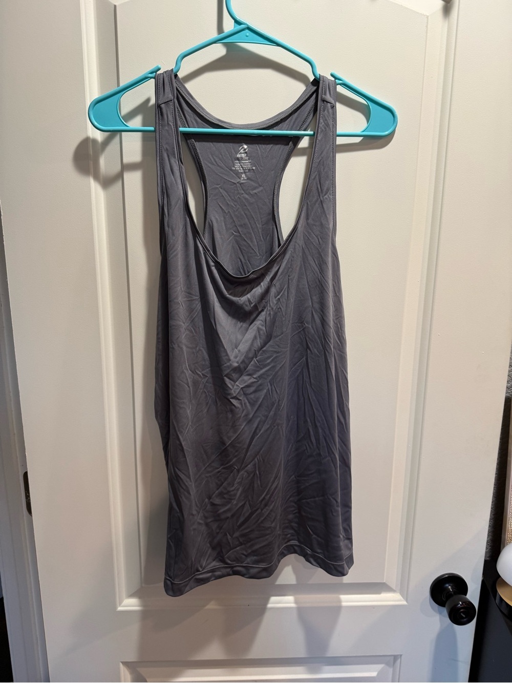 Energy Zone Charcoal Gray Racerback Tank Top